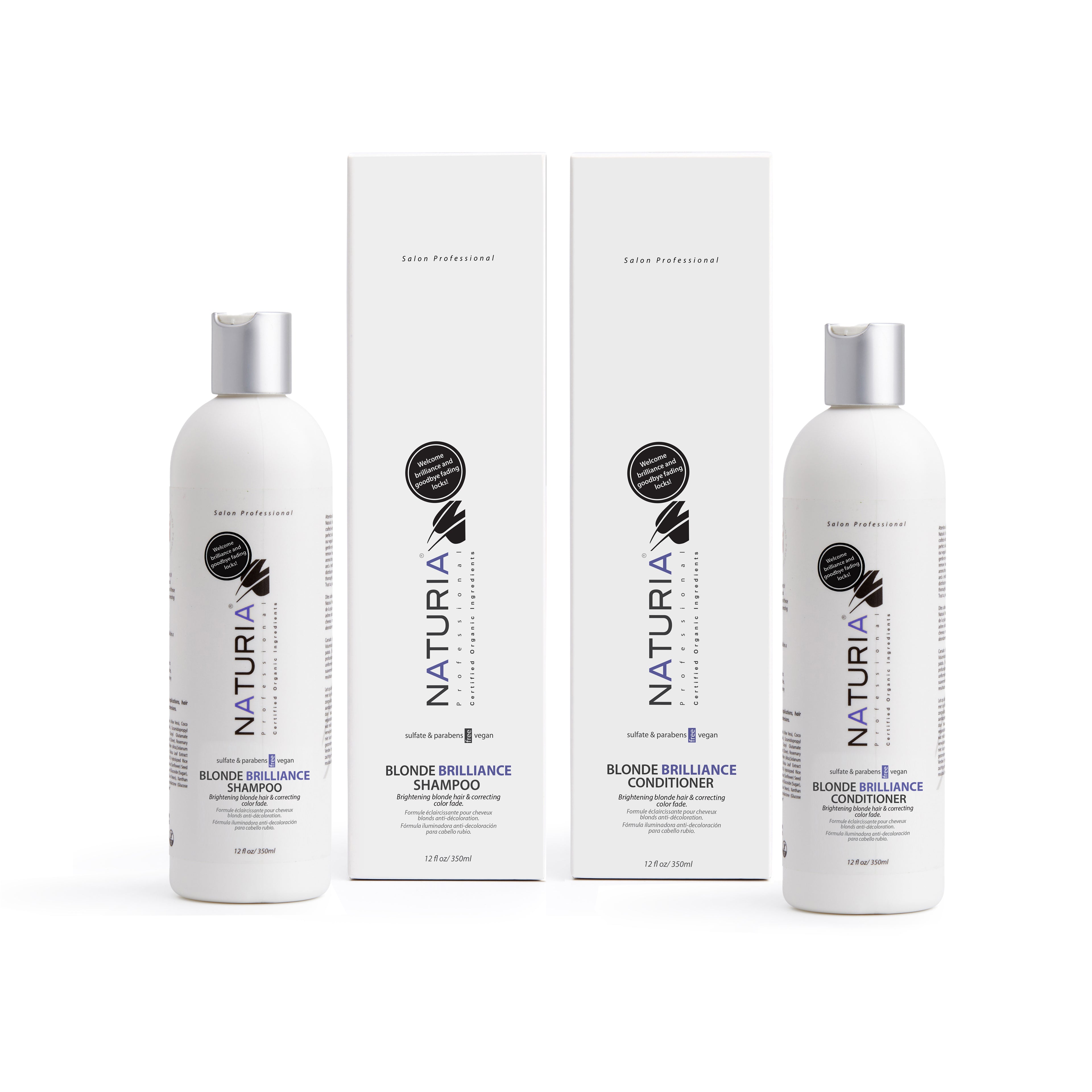 Naturia™ Professional Blonde Brilliance Shampoo & Conditioner Set 12 FL OZ