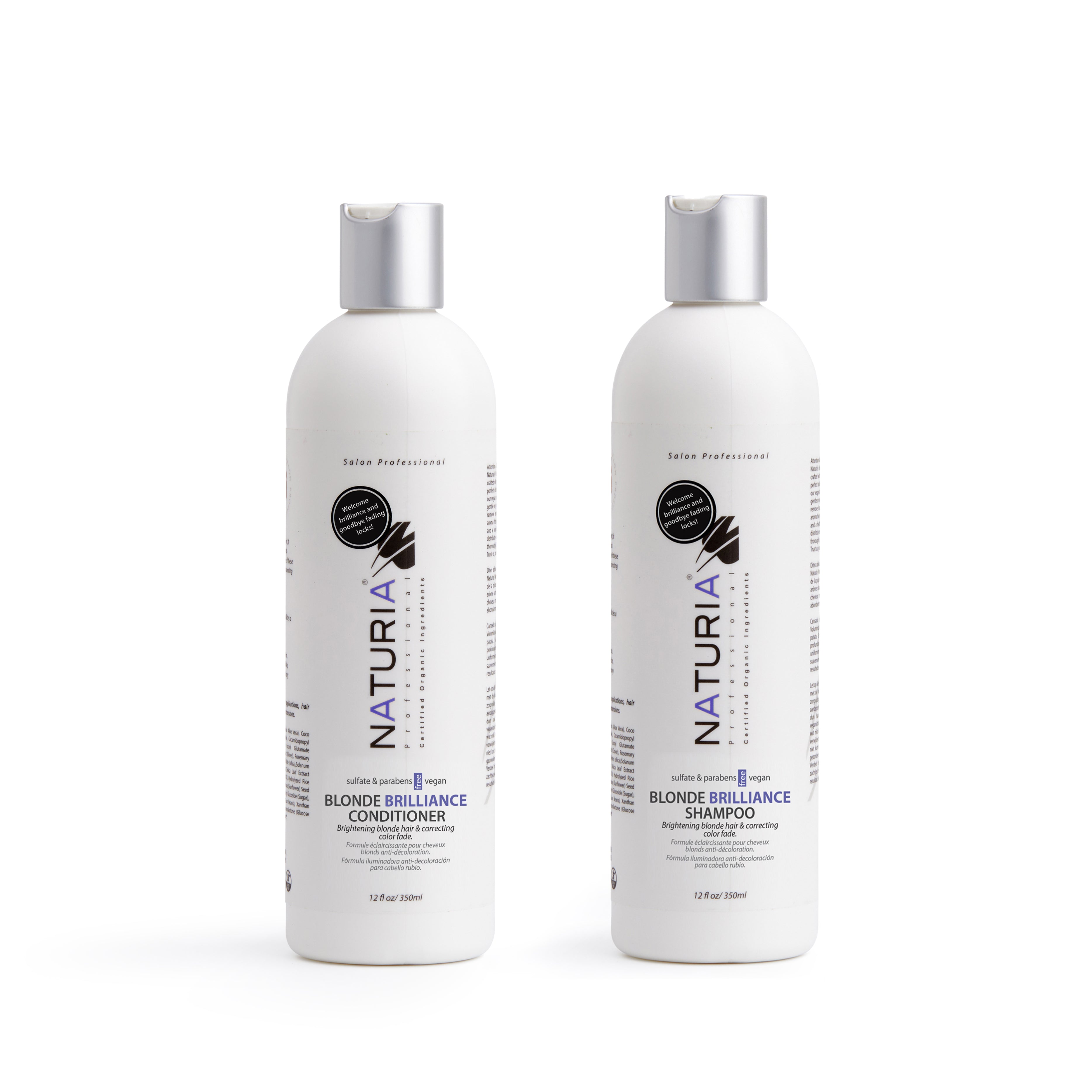 Naturia™ Professional Blonde Brilliance Shampoo & Conditioner Set 12 FL OZ