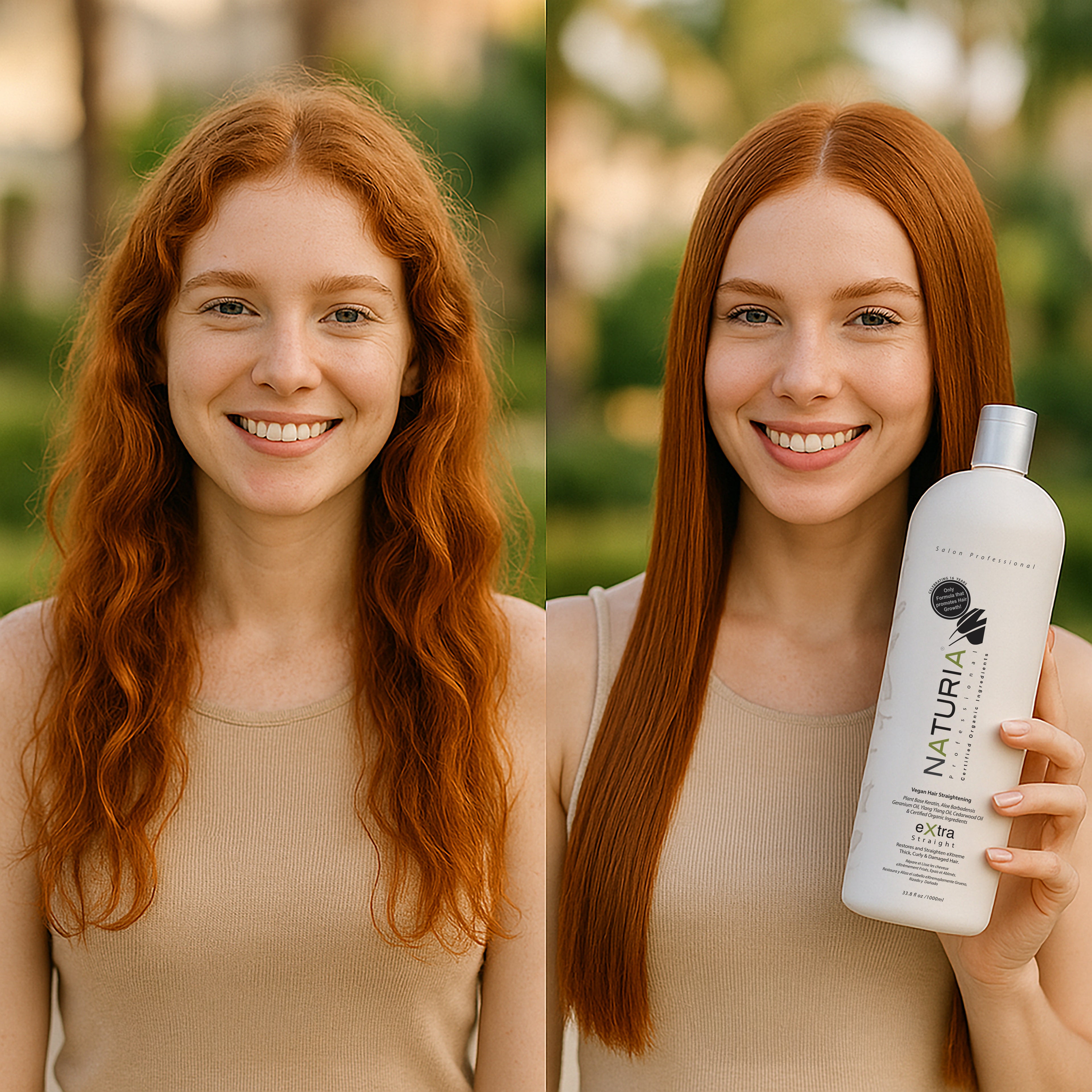 Naturia™ Professional Salon Vegan Keratin (Protein) Hair Treatment – 33.8 FL OZ