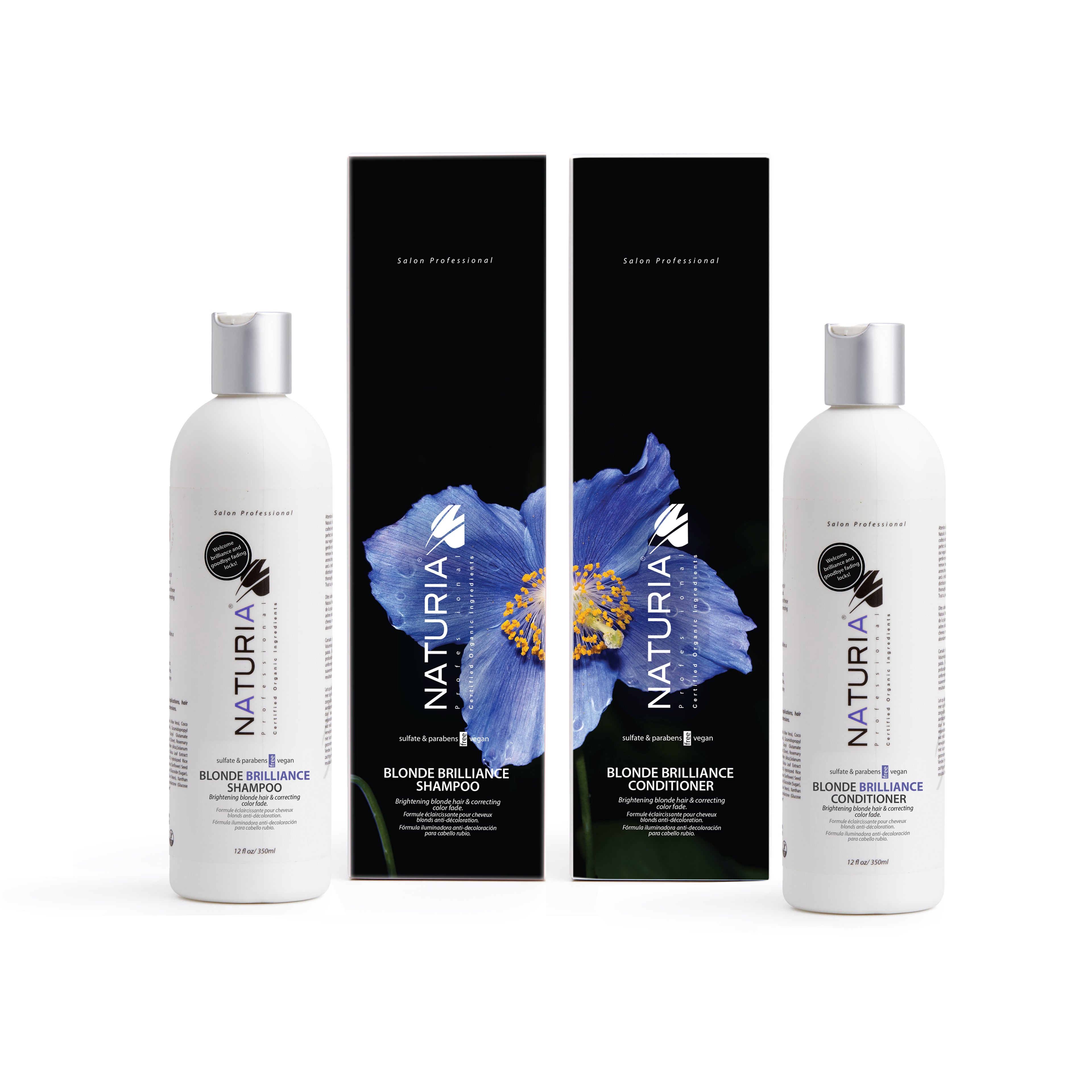 Naturia™ Professional Blonde Brilliance Shampoo &amp; Conditioner Set  12 FL OZ