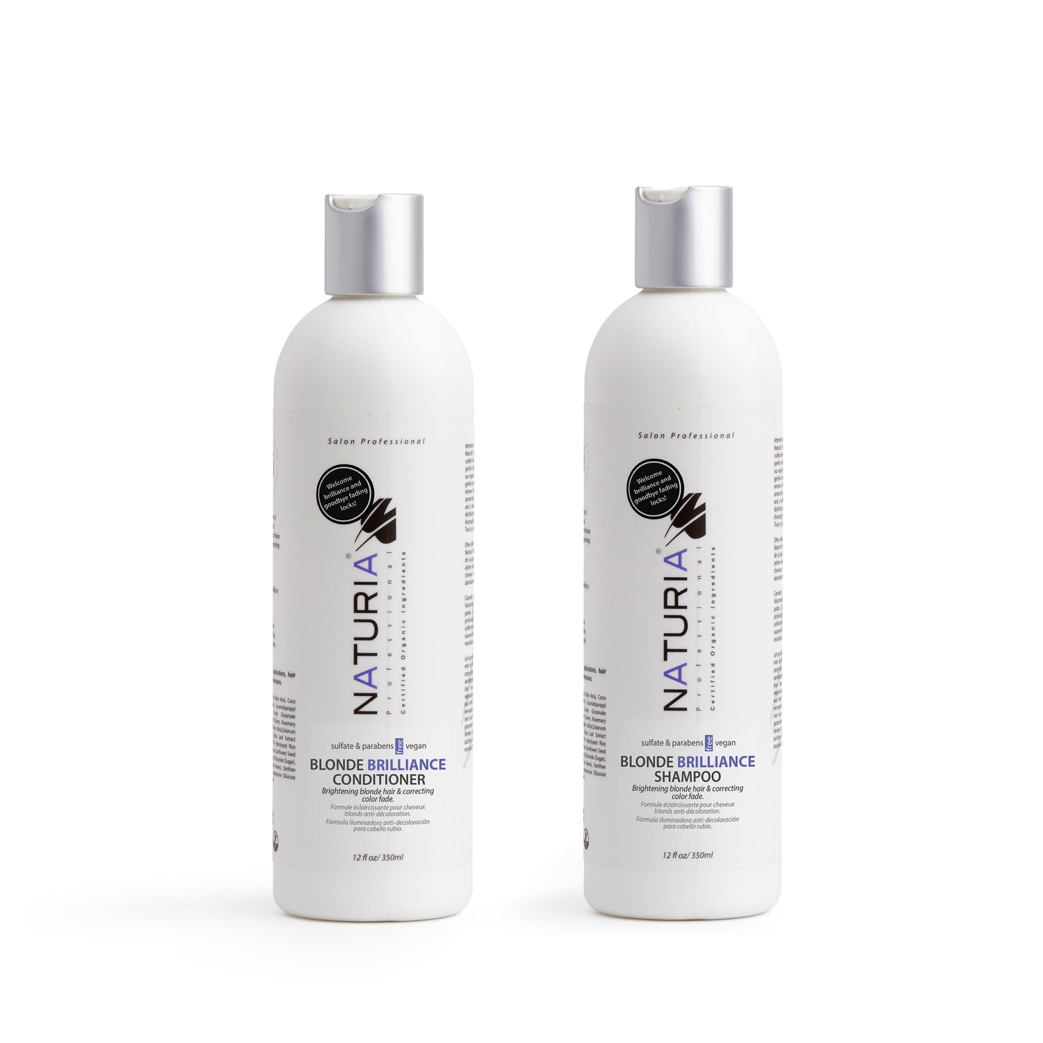 Naturia™ Professional Blonde Brilliance Shampoo &amp; Conditioner Set  12 FL OZ