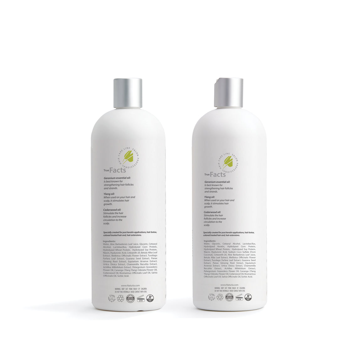 Naturia™ Professional Organic Keratin Shampoo &amp; Conditioner Combo Back-Bar Size 32 FL OZ