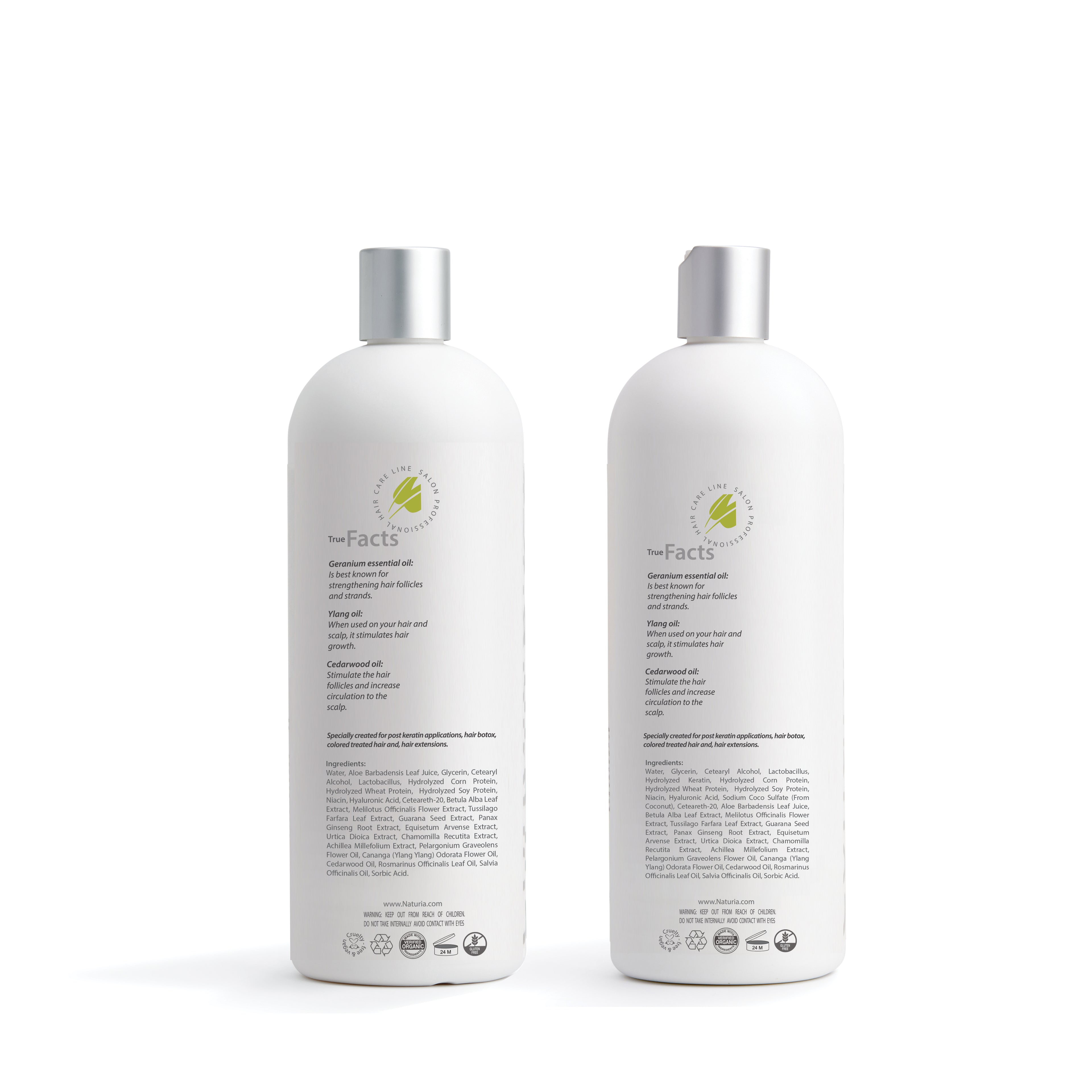 Naturia™ Professional Organic Keratin Shampoo &amp; Conditioner Combo Back-Bar Size 32 FL OZ