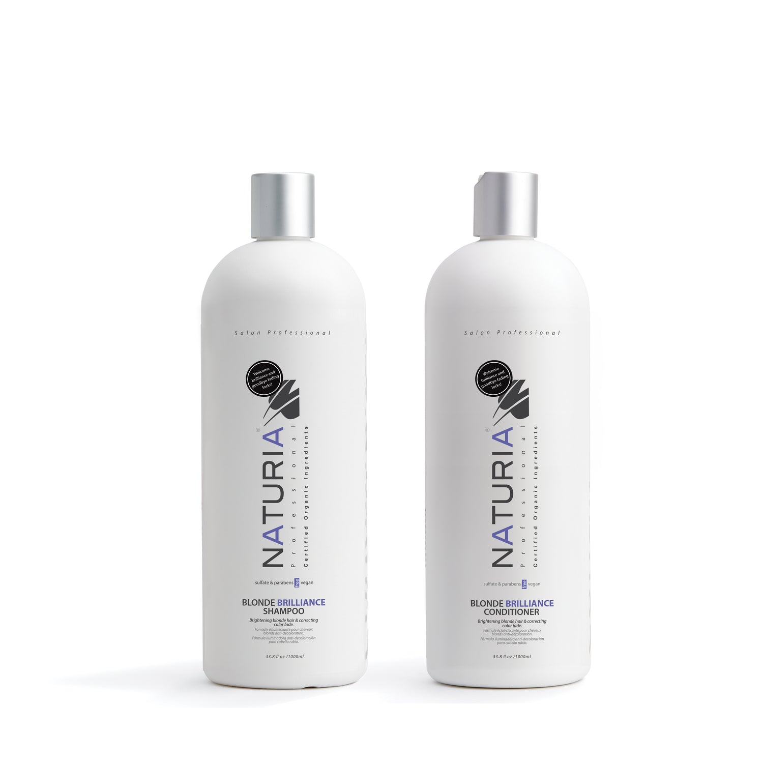 Naturia™ Professional Blonde Brilliance Shampoo &amp; Conditioner Set – Back-Bar Size 32 FL OZ